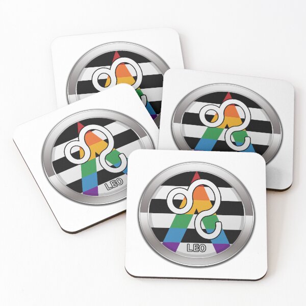 Item preview, Leo Zodiac Symbol in LGBT Ally Pride Flag Colors Horoscope designed and sold by LiveLoudGraphic.