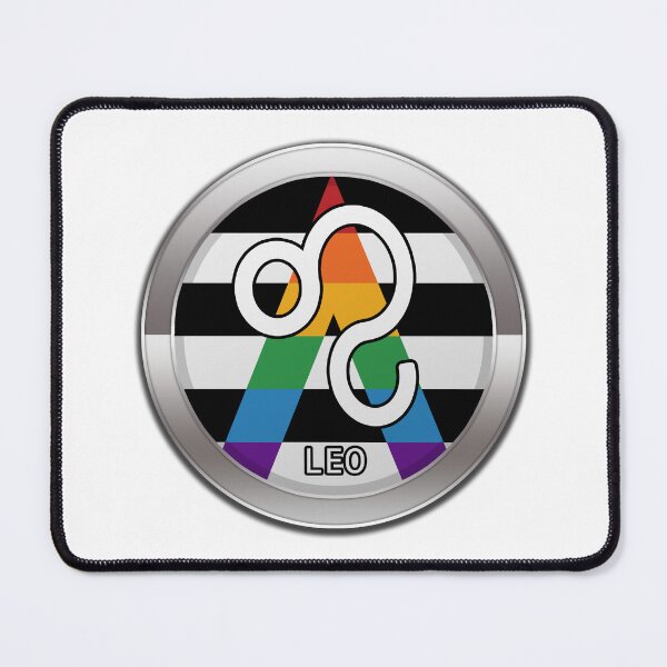 Item preview, Leo Zodiac Symbol in LGBT Ally Pride Flag Colors Horoscope designed and sold by LiveLoudGraphic.
