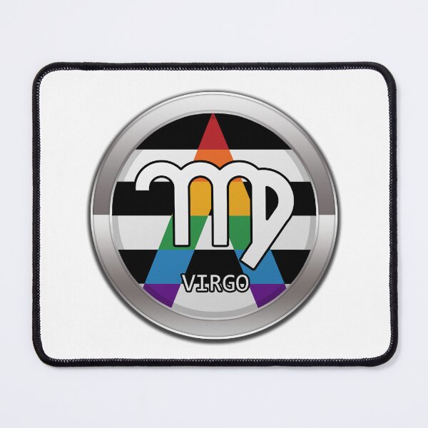 Item preview, Virgo Zodiac Symbol in LGBT Ally Pride Flag Colors Horoscope designed and sold by LiveLoudGraphic.