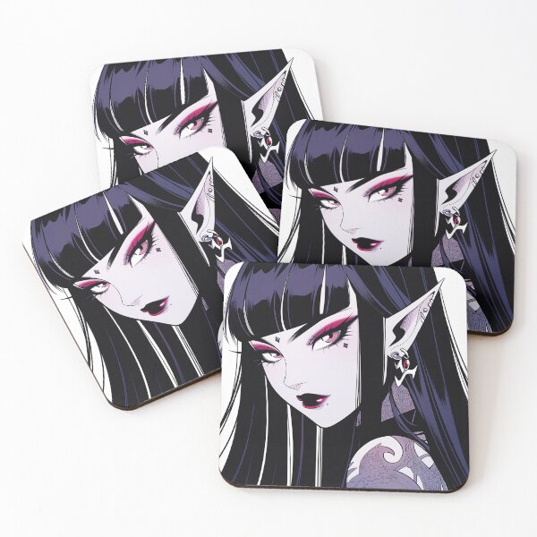 Item preview, Dark Tattoed Elf Anime Girl designed and sold by bubblegoth.