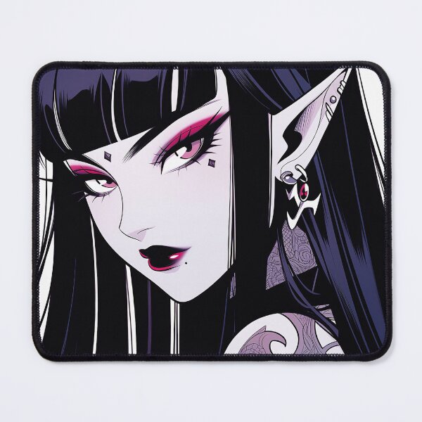 Item preview, Dark Tattoed Elf Anime Girl designed and sold by bubblegoth.