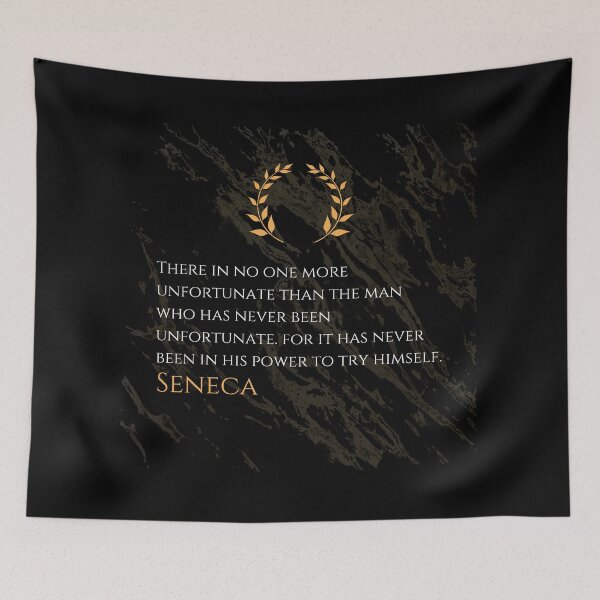 Item preview, The Unfortunate Man - Seneca Stoic Philosophy Quote designed and sold by DoseOPhilosophy.