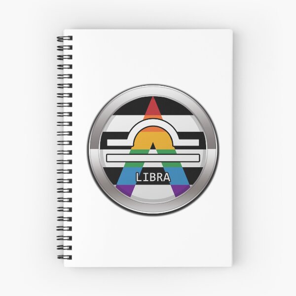 Item preview, Libra Zodiac Symbol in LGBT Ally Pride Flag Colors Horoscope designed and sold by LiveLoudGraphic.