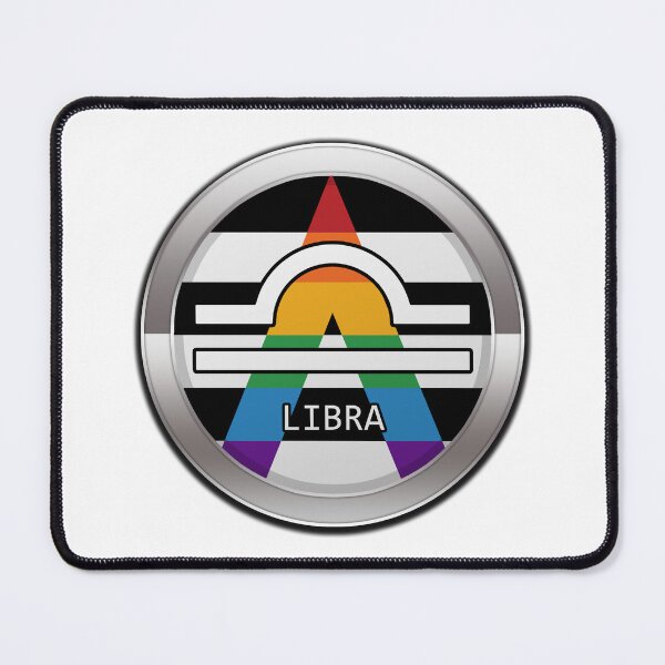 Item preview, Libra Zodiac Symbol in LGBT Ally Pride Flag Colors Horoscope designed and sold by LiveLoudGraphic.