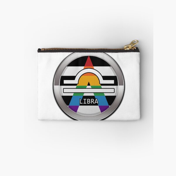 Item preview, Libra Zodiac Symbol in LGBT Ally Pride Flag Colors Horoscope designed and sold by LiveLoudGraphic.