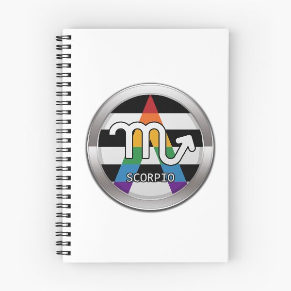 Item preview, Scorpio Zodiac Symbol in LGBT Ally Pride Flag Colors Horoscope designed and sold by LiveLoudGraphic.
