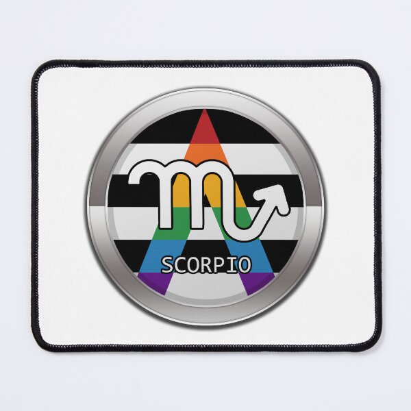 Item preview, Scorpio Zodiac Symbol in LGBT Ally Pride Flag Colors Horoscope designed and sold by LiveLoudGraphic.