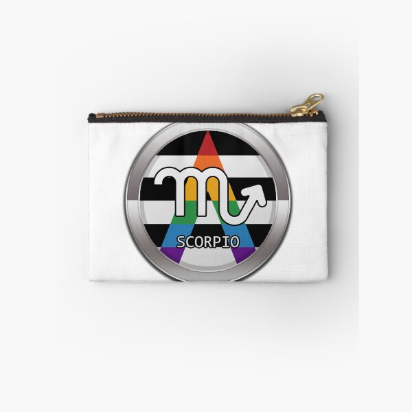 Item preview, Scorpio Zodiac Symbol in LGBT Ally Pride Flag Colors Horoscope designed and sold by LiveLoudGraphic.
