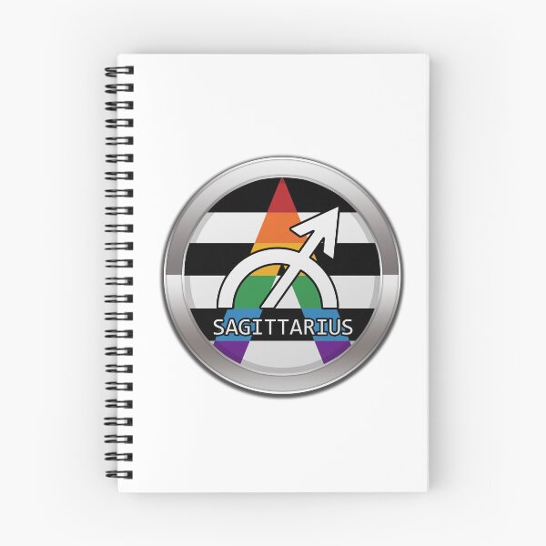 Item preview, Sagittarius Zodiac Symbol in LGBT Ally Pride Flag Colors Horoscope designed and sold by LiveLoudGraphic.