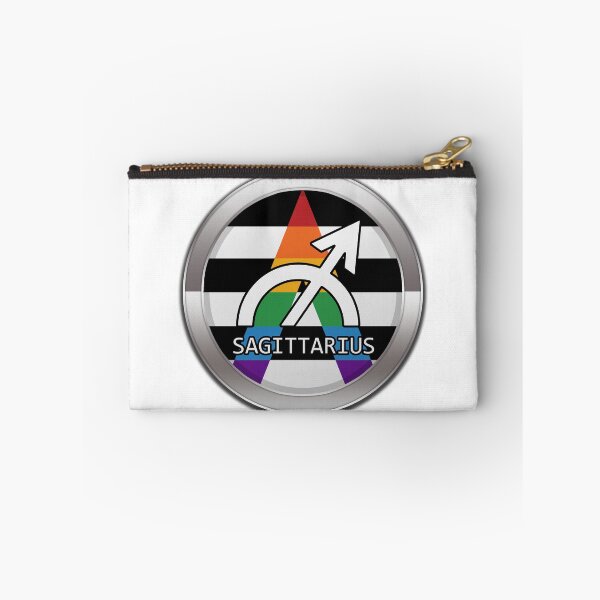 Item preview, Sagittarius Zodiac Symbol in LGBT Ally Pride Flag Colors Horoscope designed and sold by LiveLoudGraphic.