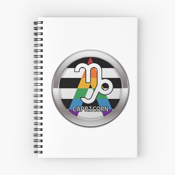 Item preview, Capricorn Zodiac Symbol in LGBT Ally Pride Flag Colors Horoscope designed and sold by LiveLoudGraphic.