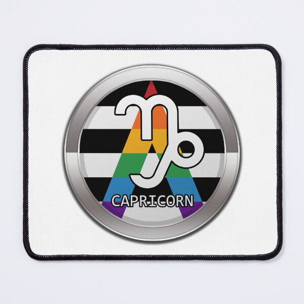 Item preview, Capricorn Zodiac Symbol in LGBT Ally Pride Flag Colors Horoscope designed and sold by LiveLoudGraphic.