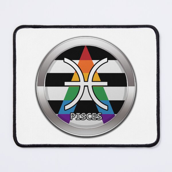 Item preview, Pisces Zodiac Symbol in LGBT Ally Pride Flag Colors Horoscope designed and sold by LiveLoudGraphic.
