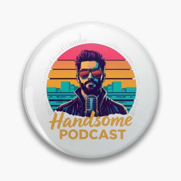 Item preview, Handsome podcast Custom Retro Vintage classic Designs designed and sold by Alphaking Merch.