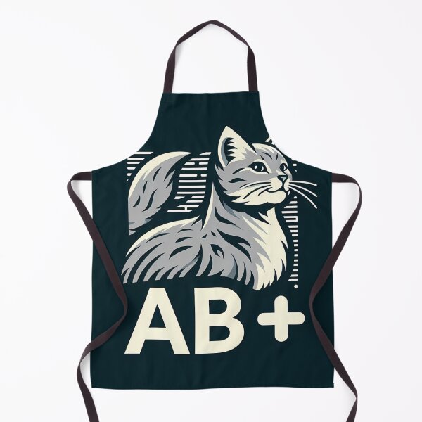 Item preview, Elegant Cat Design with AB+ Symbol designed and sold by aminz4.