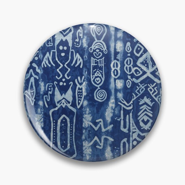 Artikelvorschau, Adire Kaleidoskopisches Batikmuster | Blaues Design entworfen und verkauft von Collision19.