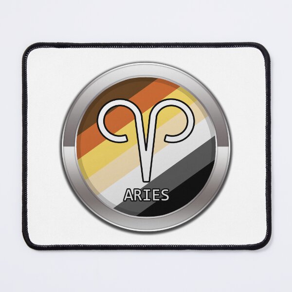 Item preview, Aries Zodiac Symbol in Gay Bear Pride Flag Colors Horoscope designed and sold by LiveLoudGraphic.
