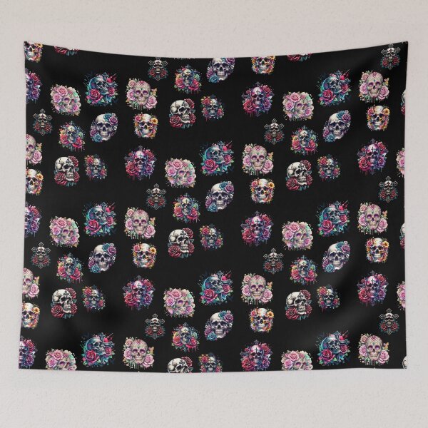 Item preview, Flower Skulls  designed and sold by pikeprints.