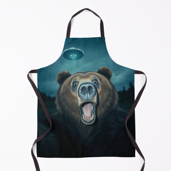 Item preview, Funny Bear UFO Graphic Tee, Unique Alien Bear Shirt, Animal UFO Illustration Top, Cool Novelty Graphic T-Shirt designed and sold by fenrirwulf68.