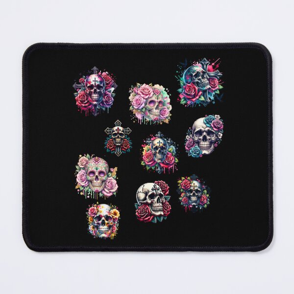 Item preview, Flower Skulls designed and sold by pikeprints.