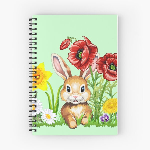 Item preview, Cute bunny with flowers - Easter bunny Easter flowers designed and sold by LESSILU.