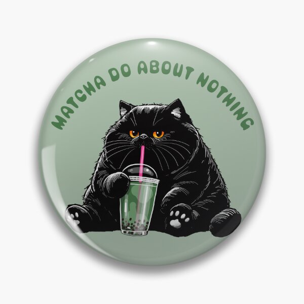 Item preview, Chonky Cat Matcha Do About Nothing designed and sold by KilkennyCat Art.