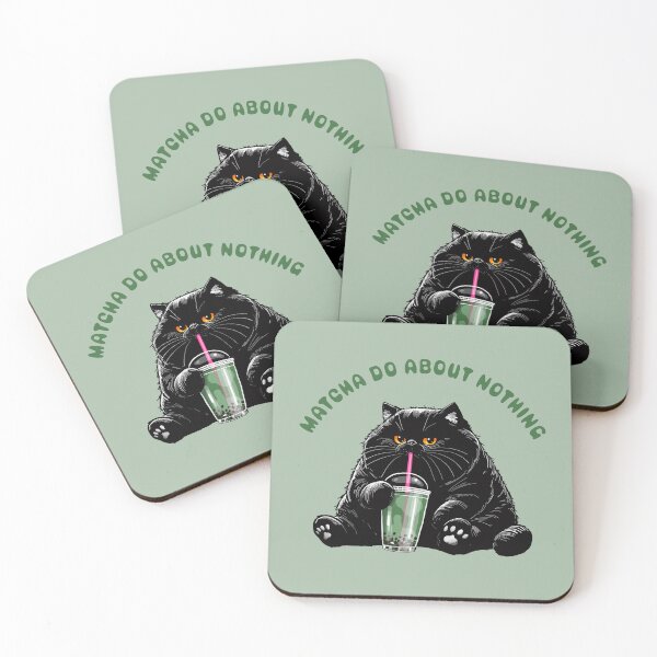 Item preview, Chonky Cat Matcha Do About Nothing designed and sold by KilkennyCat Art.