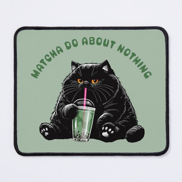 Item preview, Chonky Cat Matcha Do About Nothing designed and sold by KilkennyCat Art.