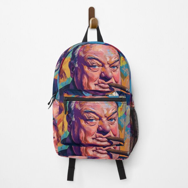 Item preview, Winston Churchill in Color - Bold Portrait with Cigar and Vibrant Abstract Energy designed and sold by OlfactoART Studio.