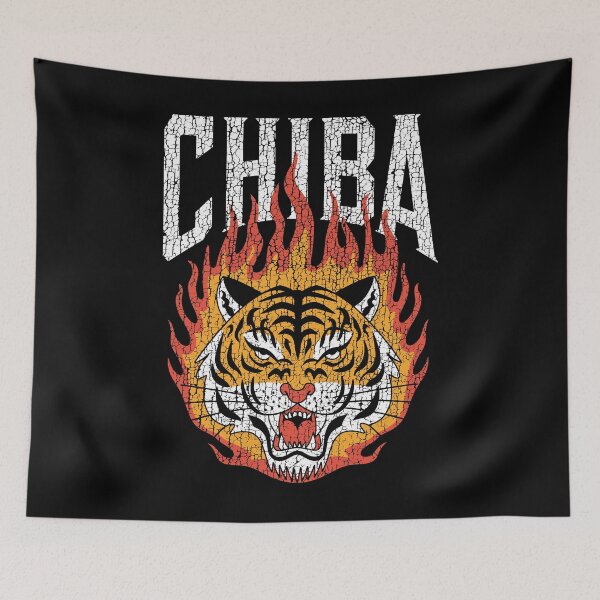 Item preview, Vintage and distressed Chiba City Japan – Bold Tiger Tattoo Design designed and sold by paulo silveira.