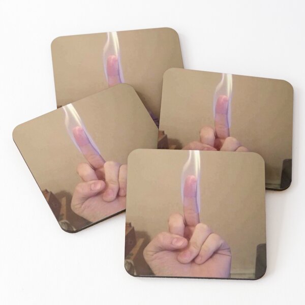 Item preview, Fiery Middle Finger Edgy Meme designed and sold by loficommerce.