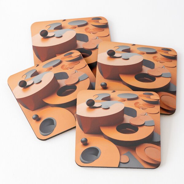Item preview, Abstract Spiral  Orange Disks with Gray designed and sold by Vicky Brago-Mitchell®.