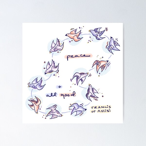 Item preview, peace and all good designed and sold by dimsdoodles.