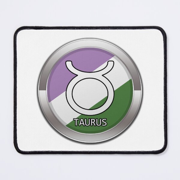 Item preview, Taurus Zodiac Symbol in Genderqueer Pride Flag Colors Horoscope designed and sold by LiveLoudGraphic.