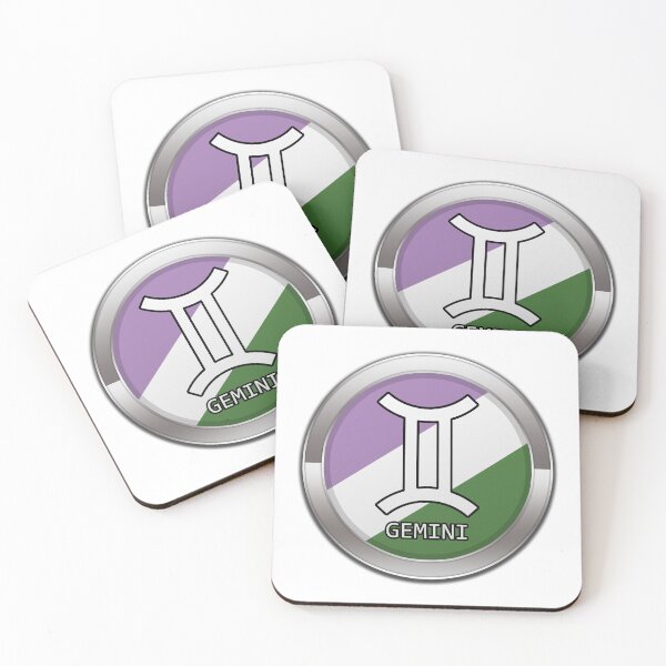 Item preview, Gemini Zodiac Symbol in Genderqueer Pride Flag Colors Horoscope designed and sold by LiveLoudGraphic.