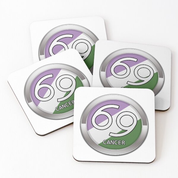 Item preview, Cancer Zodiac Symbol in Genderqueer Pride Flag Colors Horoscope designed and sold by LiveLoudGraphic.