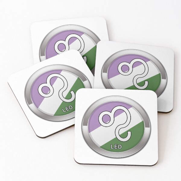 Item preview, Leo Zodiac Symbol in Genderqueer Pride Flag Colors Horoscope designed and sold by LiveLoudGraphic.