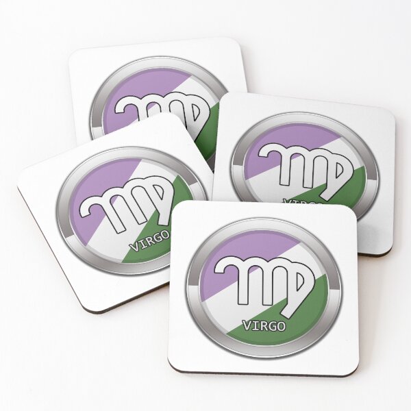 Item preview, Virgo Zodiac Symbol in Genderqueer Pride Flag Colors Horoscope designed and sold by LiveLoudGraphic.