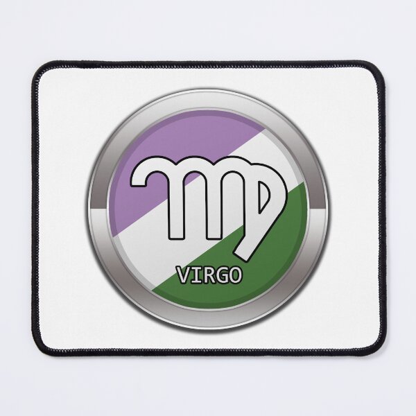 Item preview, Virgo Zodiac Symbol in Genderqueer Pride Flag Colors Horoscope designed and sold by LiveLoudGraphic.