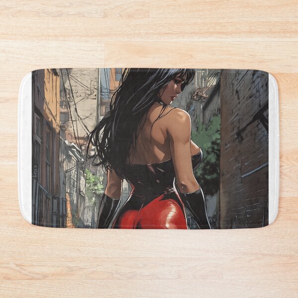 Item preview, beautiful woman dressed in red in an alley designed and sold by javierparra.