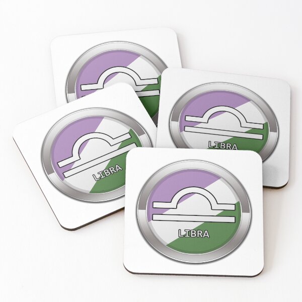 Item preview, Libra Zodiac Symbol in Genderqueer Pride Flag Colors Horoscope designed and sold by LiveLoudGraphic.