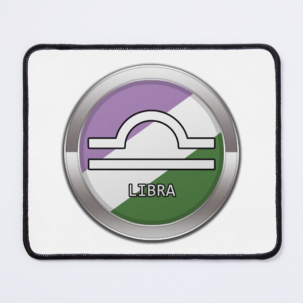 Item preview, Libra Zodiac Symbol in Genderqueer Pride Flag Colors Horoscope designed and sold by LiveLoudGraphic.