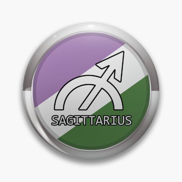 Item preview, Sagittarius Zodiac Symbol in Genderqueer Pride Flag Colors Horoscope designed and sold by LiveLoudGraphic.