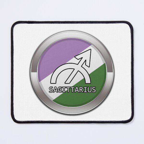 Item preview, Sagittarius Zodiac Symbol in Genderqueer Pride Flag Colors Horoscope designed and sold by LiveLoudGraphic.