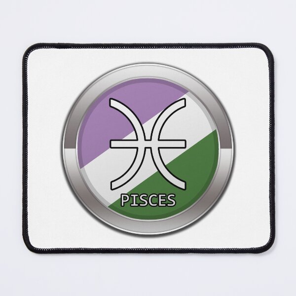 Item preview, Pisces Zodiac Symbol in Genderqueer Pride Flag Colors Horoscope designed and sold by LiveLoudGraphic.