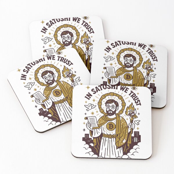 Item preview, Saint Satoshi Nakamoto – Patron of Decentralization designed and sold by MentatDesign.