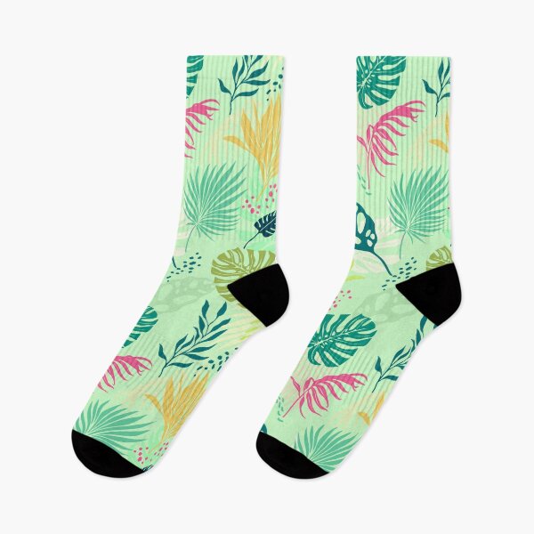 Item preview, Tropical Leaves on Mint Green - Fresh Summer Design designed and sold by Nouveaupattern.