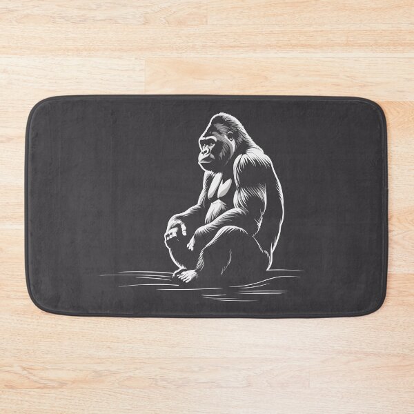 Item preview, Serene Gorilla Silhouette | Chalk Art Style designed and sold by FocusChillax.