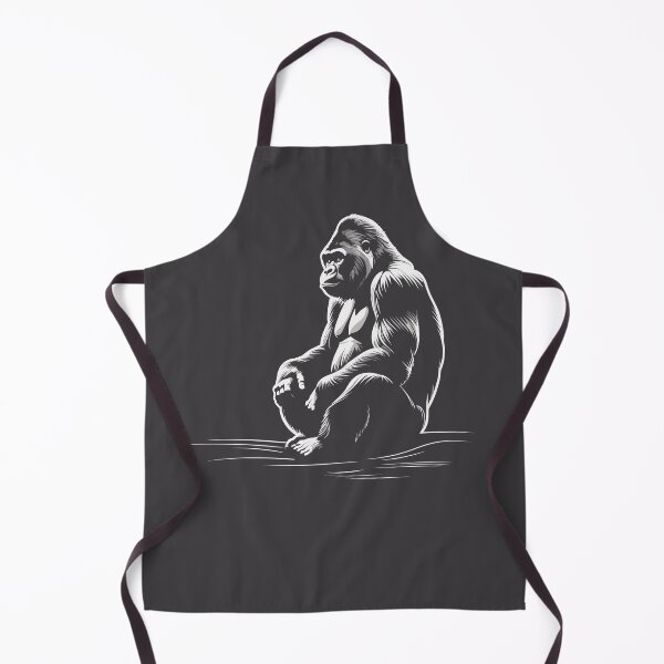 Item preview, Serene Gorilla Silhouette | Chalk Art Style designed and sold by FocusChillax.