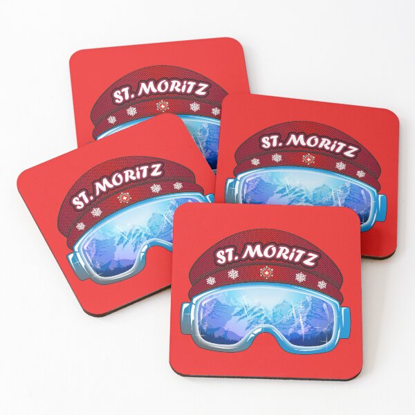 Item preview, St. Moritz Switzerland ski goggles blue designed and sold by studioss76.